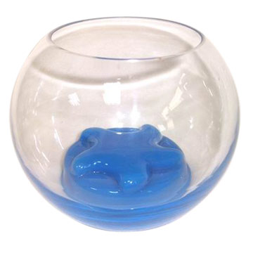 Glass Fish Bowl With Sea Star Decos